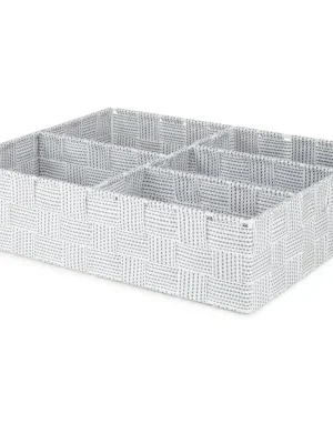 Časově Omezené Organizér na prádlo a doplňky Compactor Toronto - 5 dílný, 32 x 25 x 8 cm, bílo-šedý