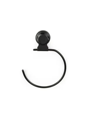Akce Malý věšák na ručníky Compactor Bestlock Black s přísavkou - bez vrtání, nosnost až 6 kg