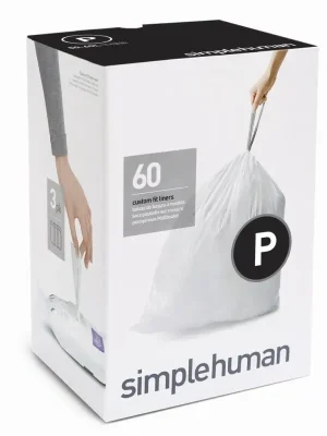 Časově Omezené Sáčky do odpadkového koše 50-60 L, Simplehuman typ P zatahovací, 3 x 20 ks ( 60 sáčků )