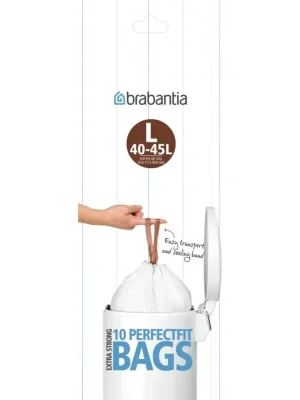 Sezónní Sleva Brabantia PerfectFit pytle do koše 40-45 L (L) - 10 ks sáčků v roli, 25 µm
