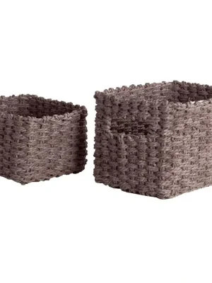 Set pletených košíků Compactor Lisou, 2 dílný - šedá Akční Nabídka