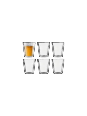 Set 6ks skleniček Bodum 10109-10-12, dvojitá stěna, silikonové sklo, 0,2 l Dokud Zásoby Vydrží