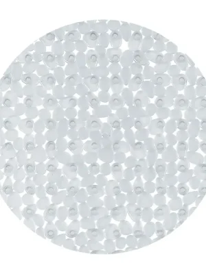 Akční Nabídka Spirella protiskluzová kulatá podložka do sprchy RIVERSTONE, průhledná, PVC, 57 cm