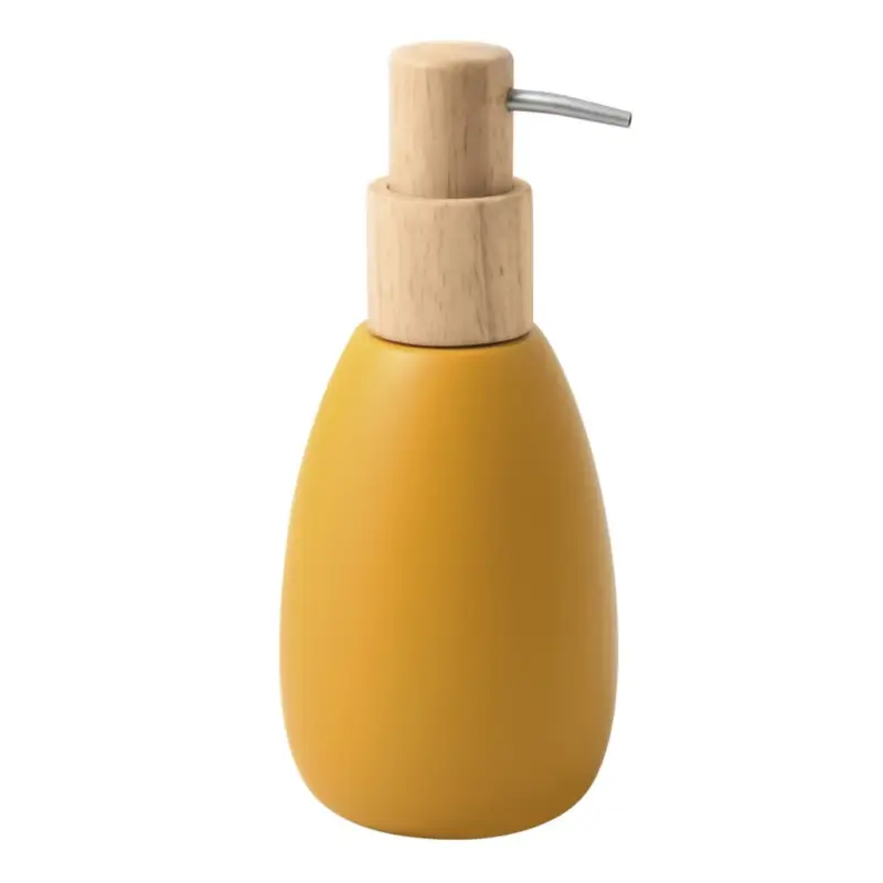 Spirella dávkovač mýdla SVEN, žlutý, polyresin, dřevo, 260 ml Cenová Bomba