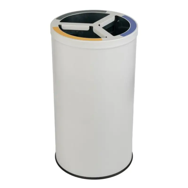 Ihned K Objednání Koš na tříděný odpad STREAM TRIO s vnitřní kovovou nádobou, 3 x 20 L, nerezová ocel,bílá