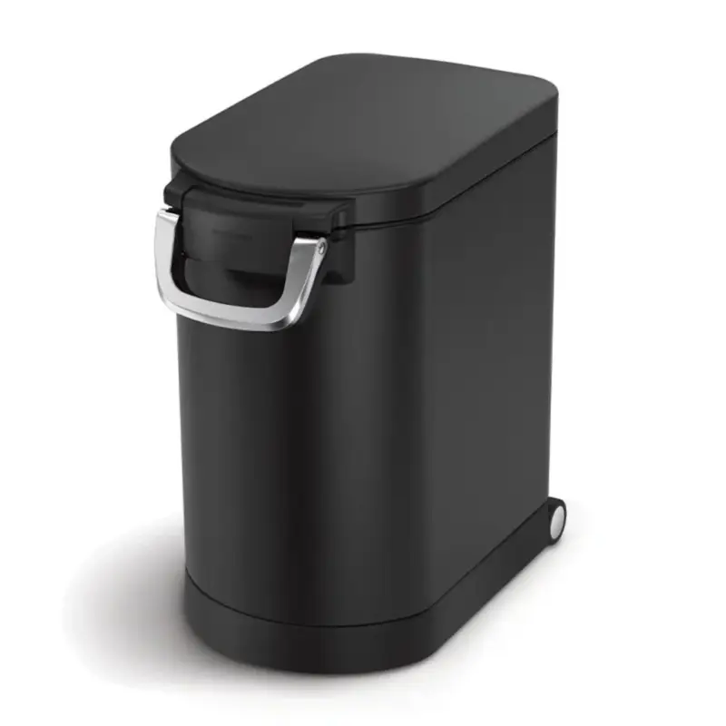 Simplehuman kontejner na 25 L granulí, 11-13 kg suchého krmiva, vzduchotěsný, černá ocel Kup Teď