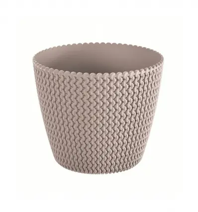 Přímo Od Výrobce Květináč plastový SPLOFY průměr 19 cm mocca