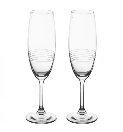 Výprodej Sklenice na sekt SRDÍČKA 0,22 l 2 ks