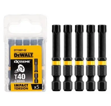 Jen Po Omezenou Doba Sada bitů 5 ks DT7399T DeWALT Torx T40 EXTREME Torsion