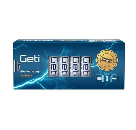 Baterie AAA (LR03) alkalická Geti 1,5V (10 kusů) Speciální Cena