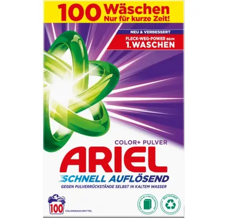 Prací prášek ARIEL Color+, 100 PD 6 kg Jen Po Omezenou Doba