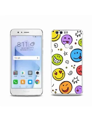 Gelový kryt mmCase na mobil Honor 8 - smajlíci Cenově Výhodný