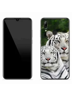 Gelový obal mmCase na mobil Honor 10 Lite - bílí tygři Finální Výprodej
