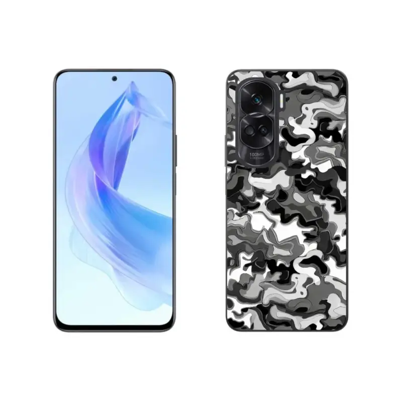 Gelový kryt mmCase na Honor 90 Lite - maskáčový vzor 3 Zlevněný