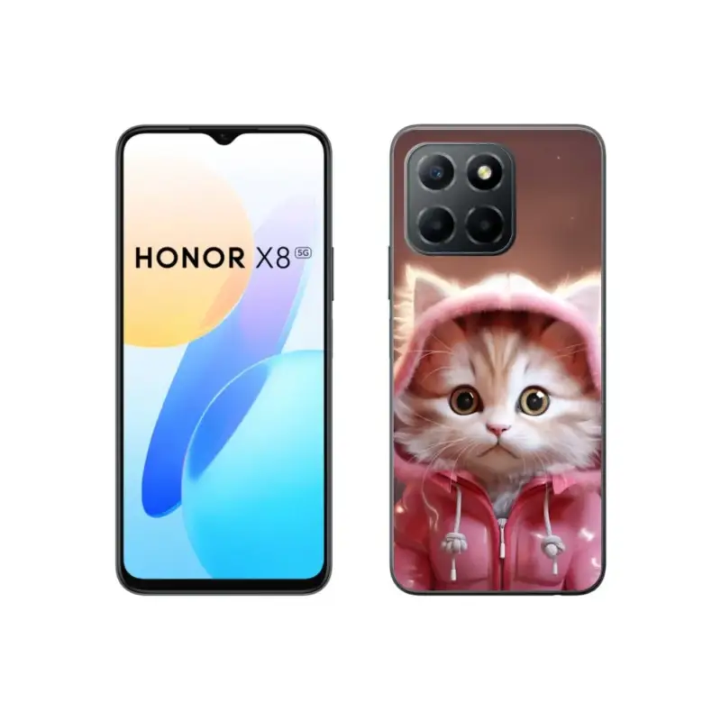 Ověřený Gelový kryt mmCase na Honor X8 5G/70 Lite 5G - roztomilé kotě 3