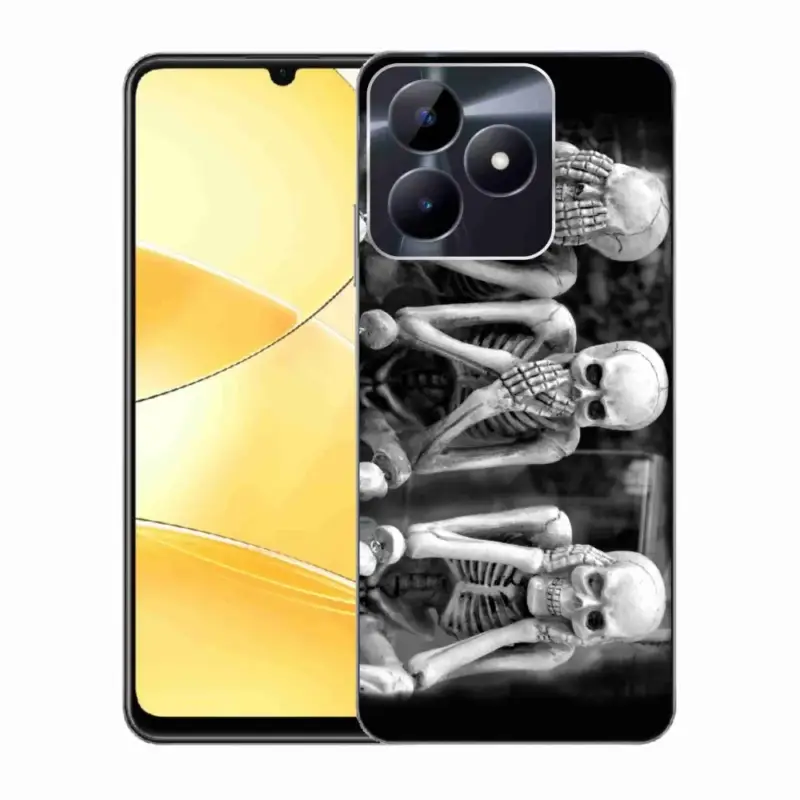 Gelový kryt mmCase na Realme C51/C53 - kostlivci Super Cena