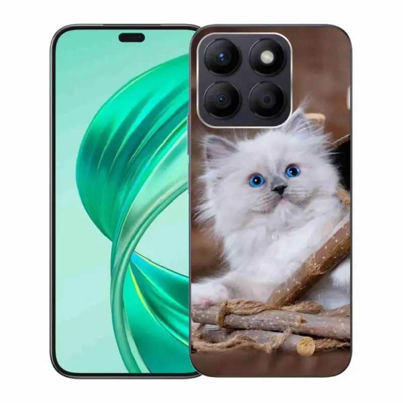 Gelový kryt mmCase na Honor X8b - bílé kotě Jen Po Omezenou Doba