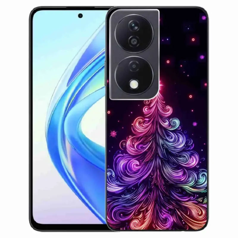 Nejprodávanější Gelový kryt mmCase na Honor X7b/Honor 90 Smart - neonový vánoční stromek 1