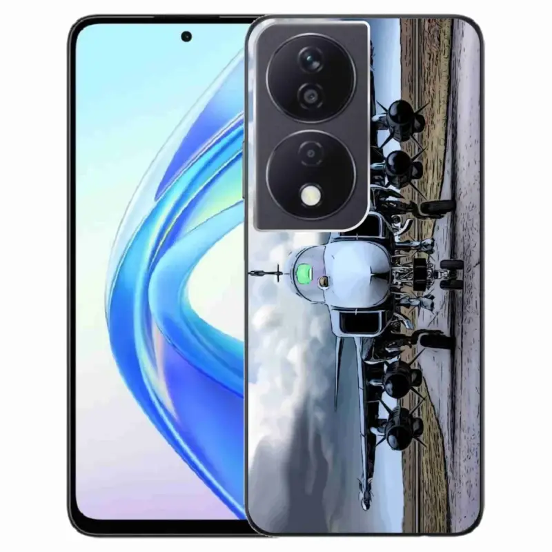 Nová Kolekce Gelový kryt mmCase na Honor X7b/Honor 90 Smart - vojenské letadlo