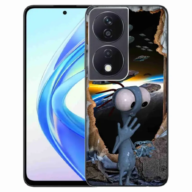 Zlevněný Gelový kryt mmCase na Honor X7b/Honor 90 Smart - mimozemšťan