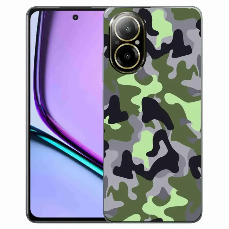 Vysoce Kvalitní Gelový kryt mmCase na Realme C67 - maskáčový vzor 7