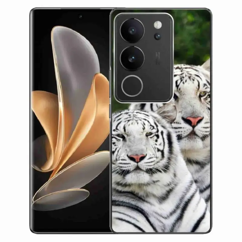Poslední Šance Gelový obal mmCase na Vivo V29 5G - bílí tygři