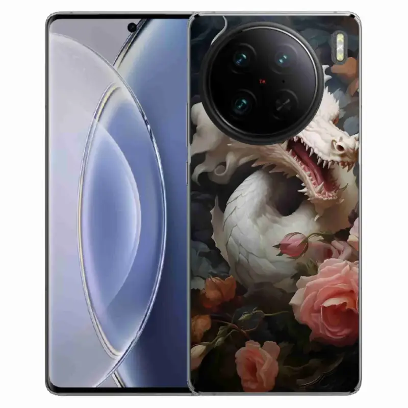 Sezónní Sleva Gelový kryt mmCase na Vivo X90 Pro - bílý drak