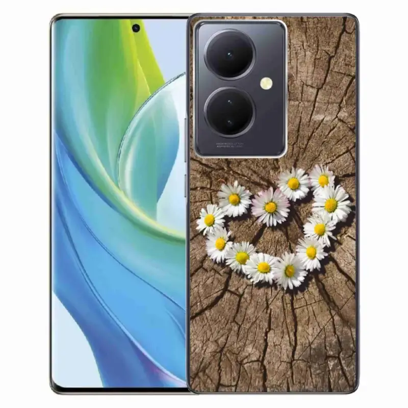 Gelový kryt mmCase na Vivo V29 Lite 5G - srdce z kopretin Nakupujte Hned