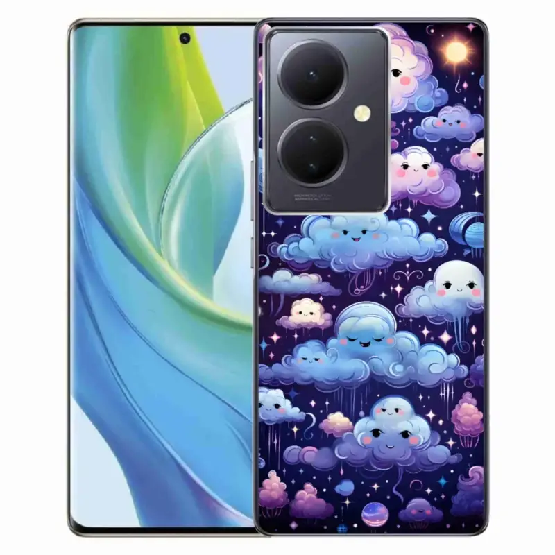 Sleva Gelový kryt mmCase na Vivo V29 Lite 5G - mráčky