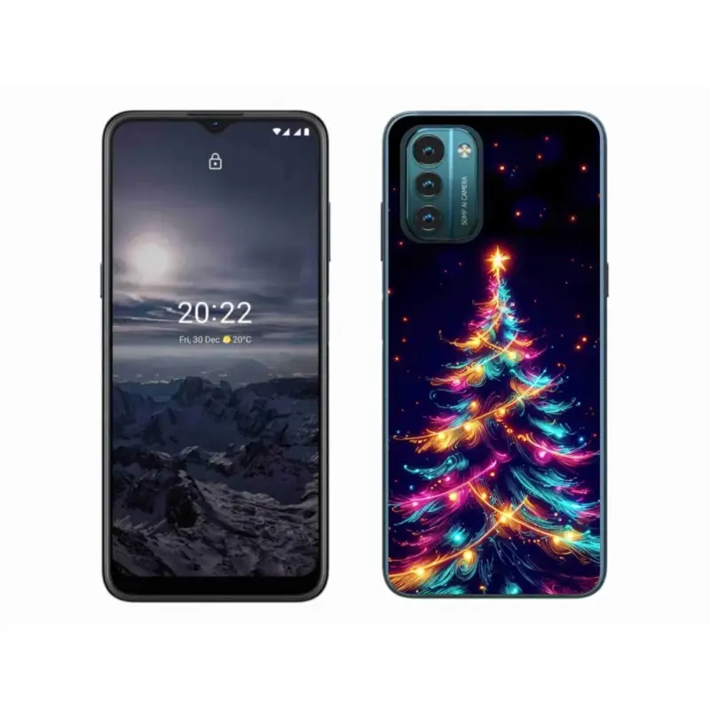 Časově Omezené Gelový kryt mmCase na Nokia G11/G21 - neonový vánoční stromek