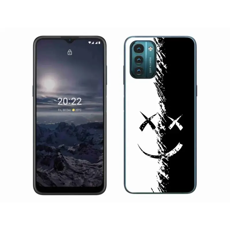 Výprodej Gelový kryt mmCase na Nokia G11/G21 - černobílý smajlík