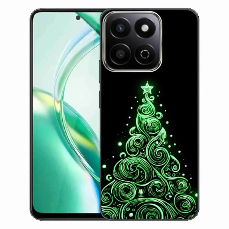 Vysoce Kvalitní Gelový kryt mmCase na Honor 200 Smart 5G - neonový vánoční stromek 3