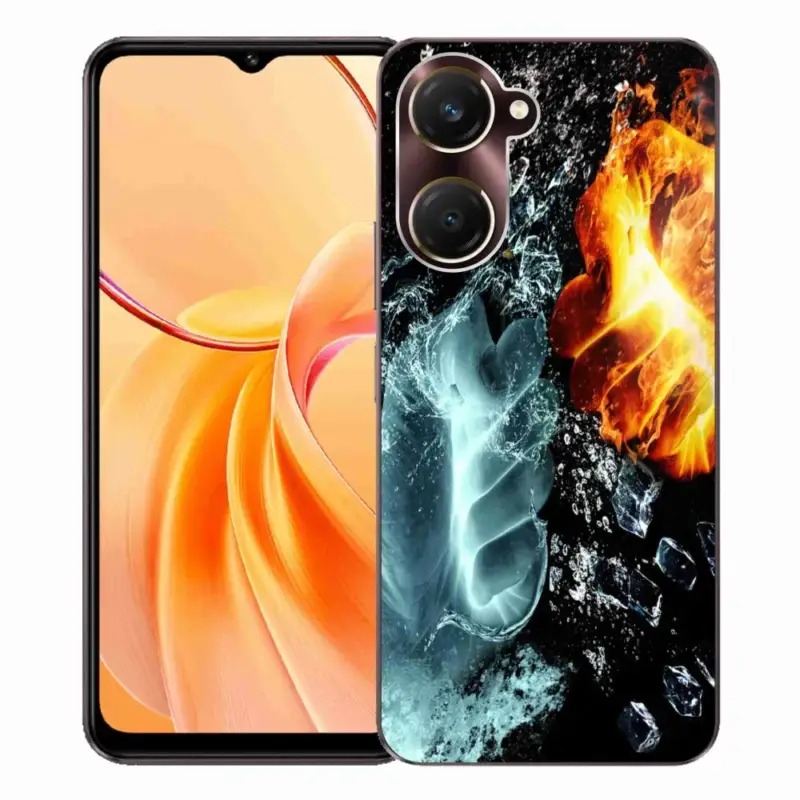 Zlevněný Gelový kryt mmCase na Vivo Y28s 5G - voda a oheň