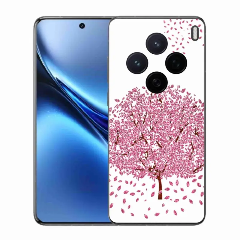 Nová Kolekce Gelový kryt mmCase na Vivo X200 5G - kreslený strom s listy