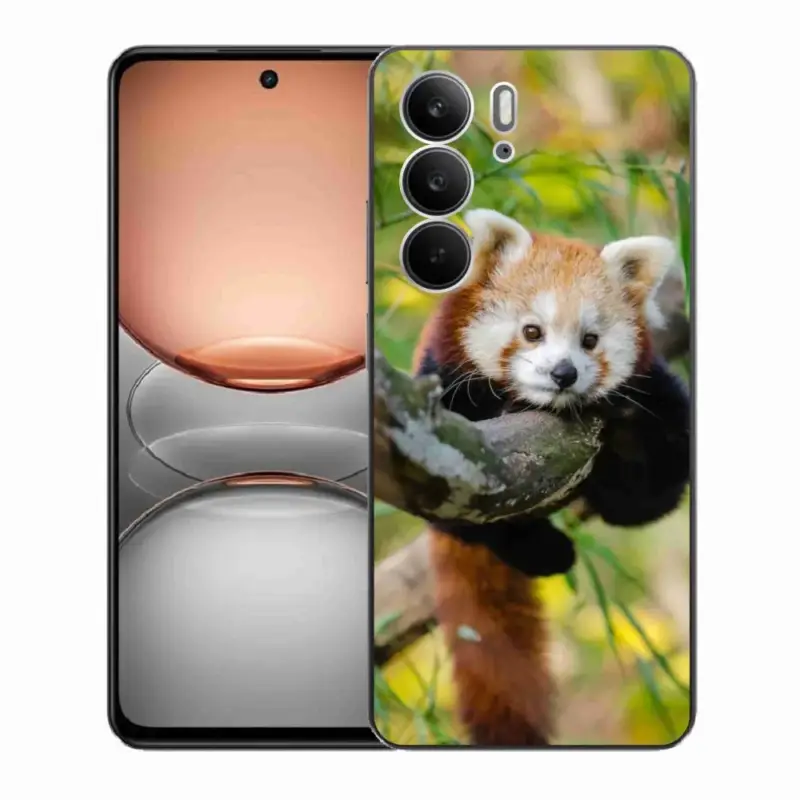 Akční Cena Gelový kryt mmCase na Realme C75 - panda červená