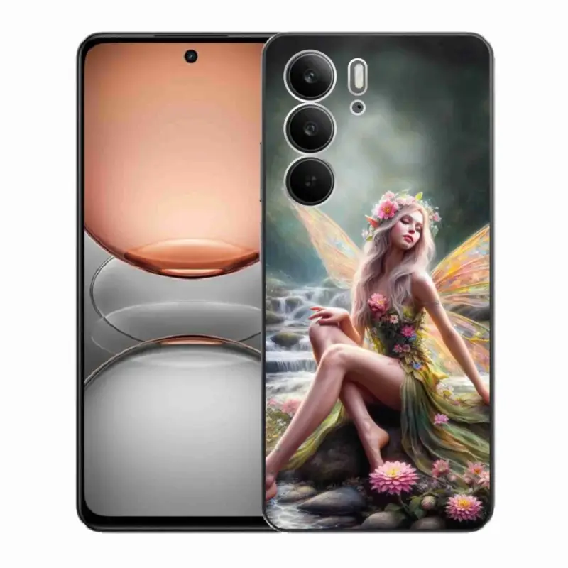 Novinka Gelový kryt mmCase na Realme C75 - motýlí žena 1
