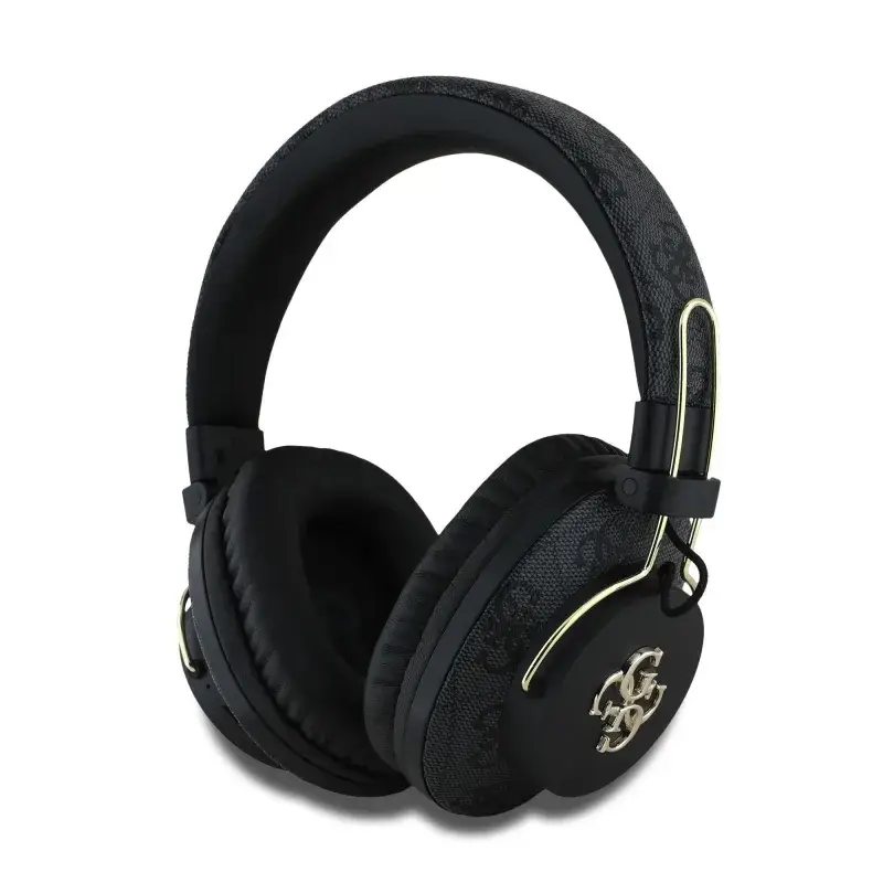 Víkendová Akce Guess PU 4G Metal Logo ENC Bezdrátová Sluchátka Black