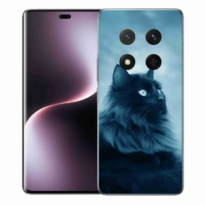 Gelový kryt mmCase na Honor Magic 7 Lite 5G - černá kočka 1 Akční Cena