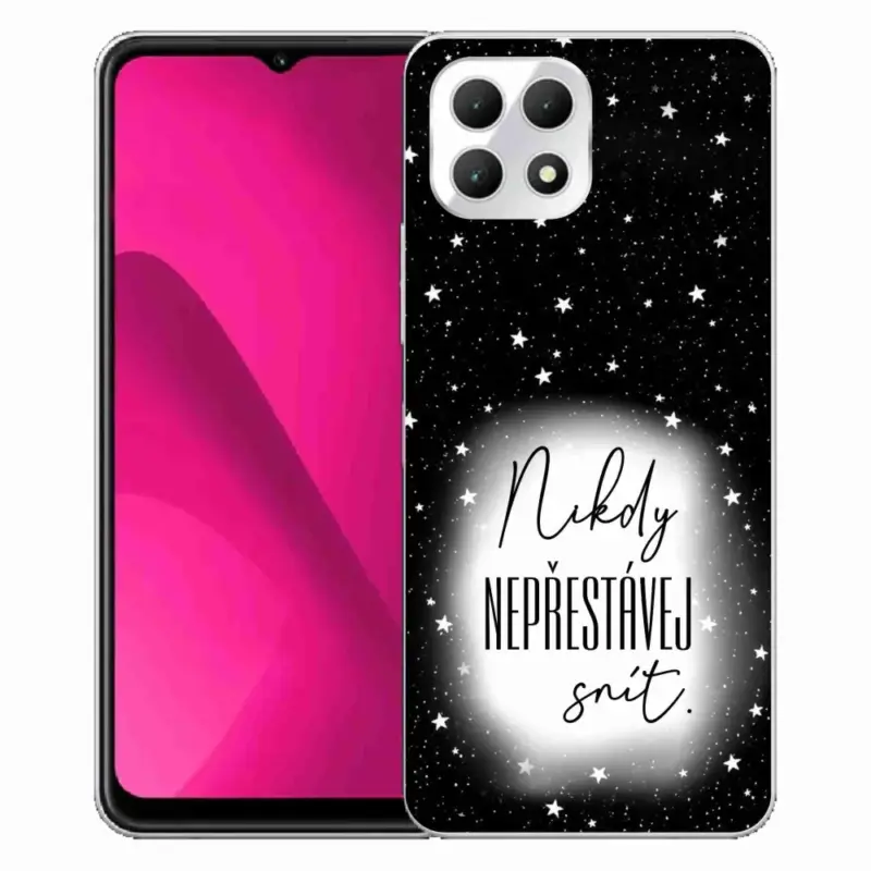 Omezená Nabídka Gelový kryt mmCase na T-Mobile T Phone 2 - citát 1 bíločerné pozadí