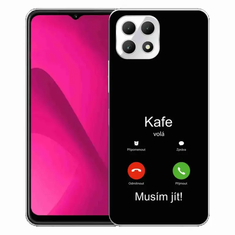 Gelový kryt mmCase na T-Mobile T Phone 2 - kafe volá černé pozadí Akce