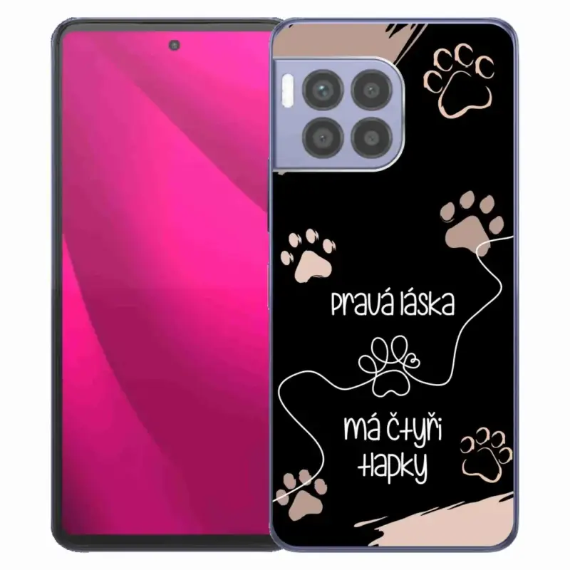 Gelový kryt mmCase na T-Mobile T Phone 2 Pro - psí motiv 1 černé pozadí Finální Výprodej