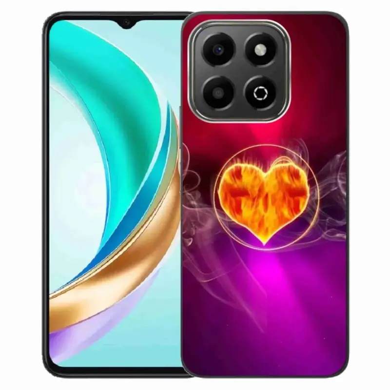 Nejlepší Cena Gelový kryt mmCase na Honor X6b - ohnivé srdce