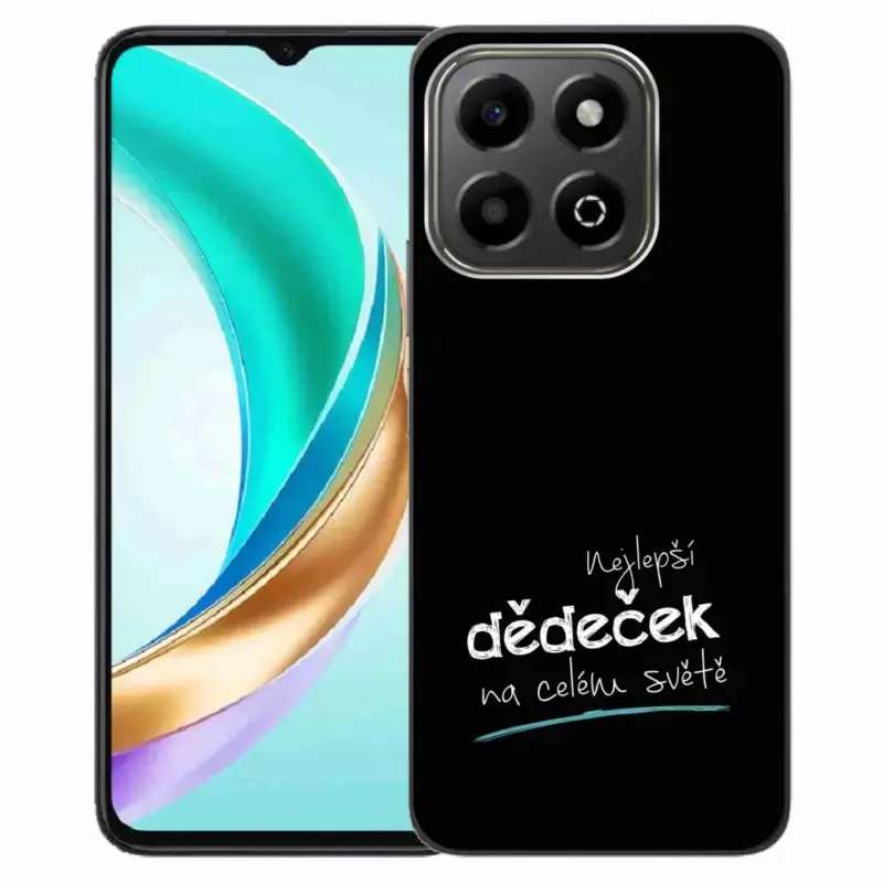 Gelový kryt mmCase na Honor X6b - nejlepší dědeček 3 černé pozadí Akční Cena