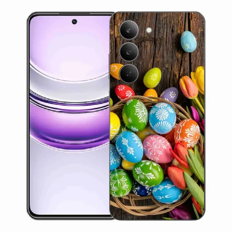 Gelový kryt mmCase na Realme 14x 5G - velikonoční vajíčka Nová Kolekce