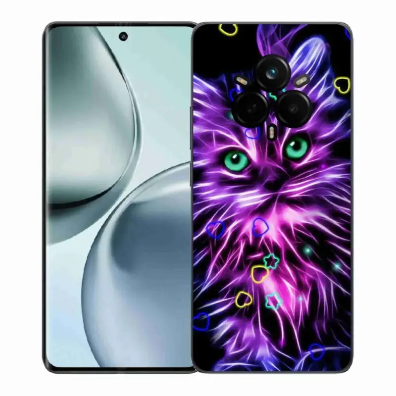 Rychlé Dodání Gelový kryt mmCase na Realme 14 Pro+ 5G - abstraktní kočka