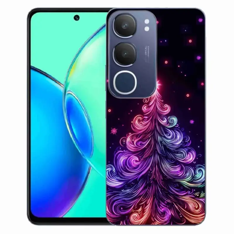 Akční Nabídka Gelový kryt mmCase na Vivo Y19s - neonový vánoční stromek 1