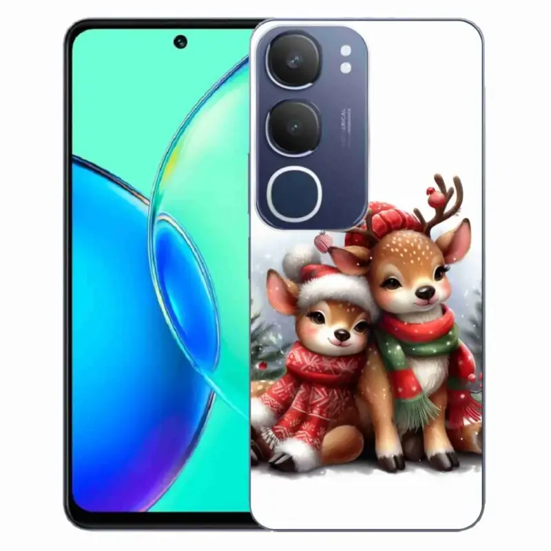 Originální Gelový kryt mmCase na Vivo Y19s - vánoční sobi