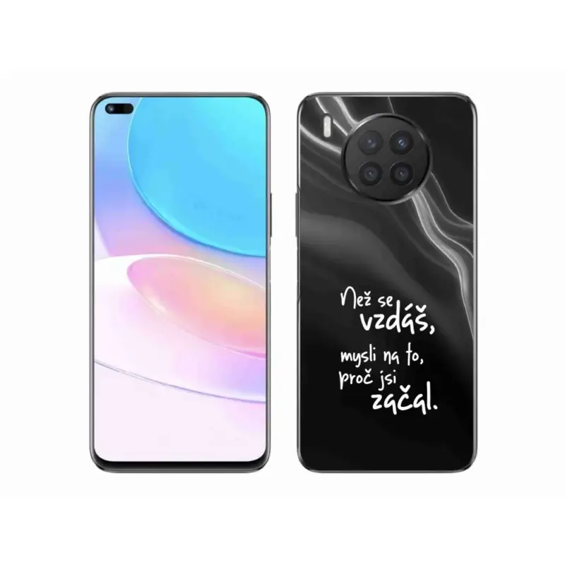 Originální Gelový kryt mmCase na Honor 50 Lite - citát 2 černé pozadí