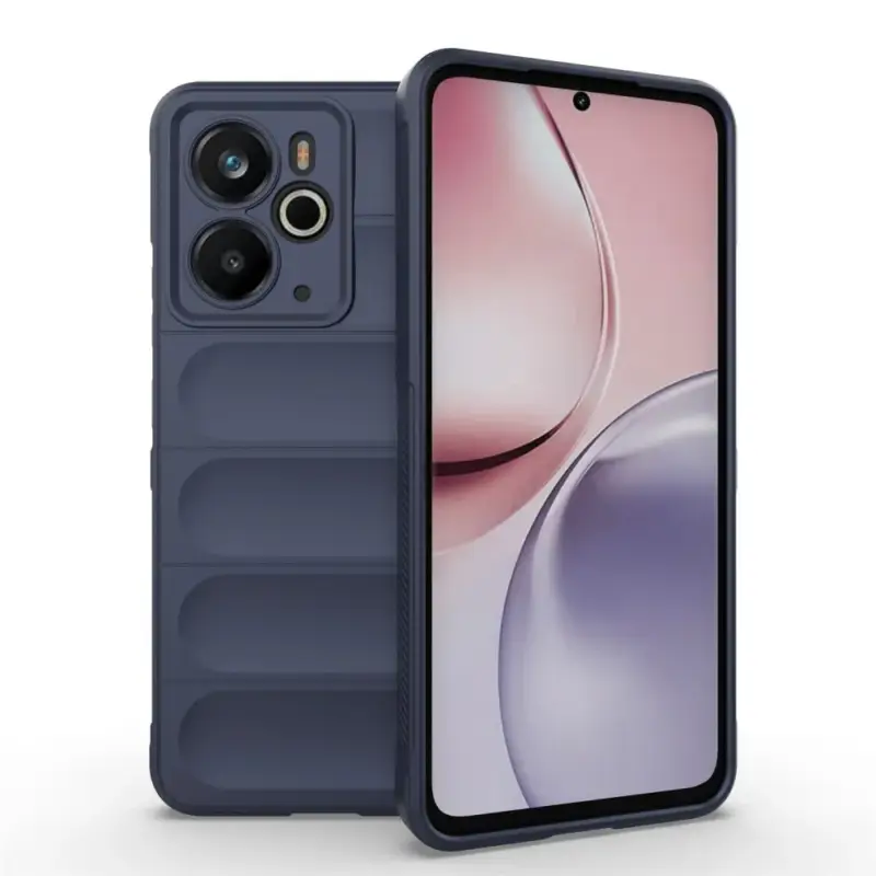 Omezená Nabídka Rugg odolný gelový obal na Realme 14 5G - tmavěmodrý