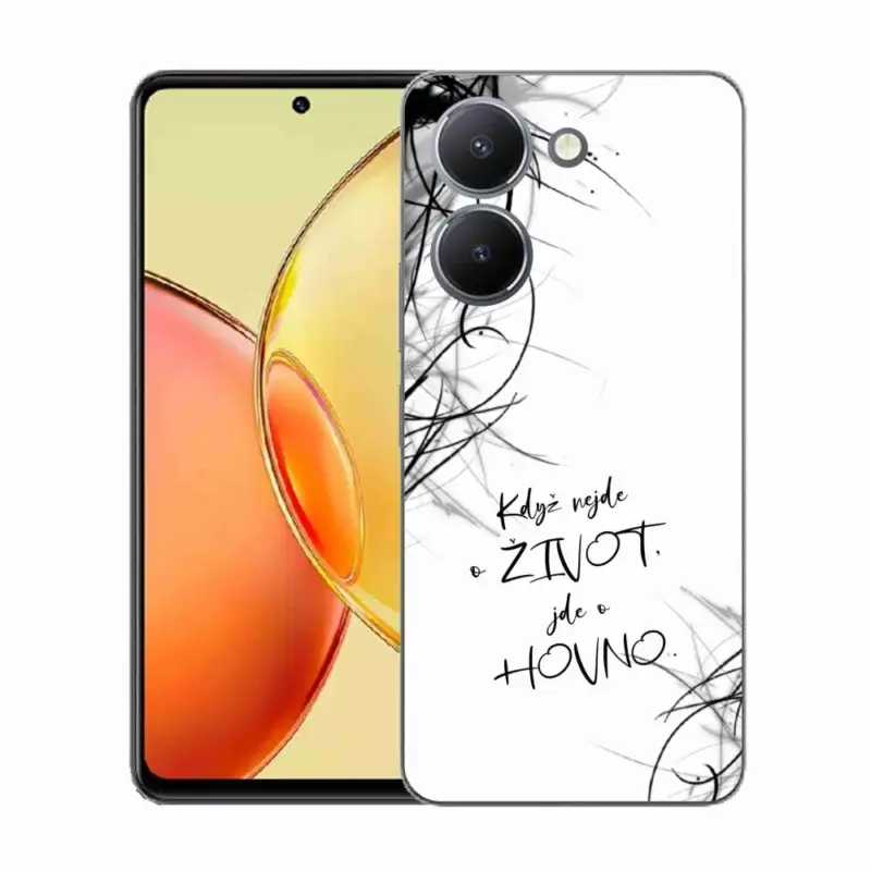 Gelový kryt mmCase na Vivo Y36 - vtipný text 16 bílé pozadí Nejlepší Volba